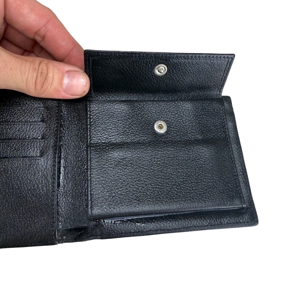 Authentic Dunhill D Eight D8 Black PVC Leather Bifold Wallet - Classic Design! - Picture 6 of 11